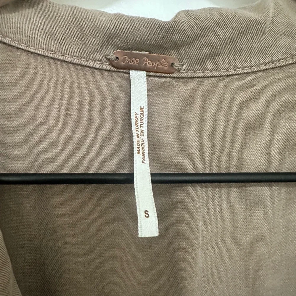 Free People | Woman's‎ Lottie Brown Short Sleeve Drawstring Utility Jumpsuit, S